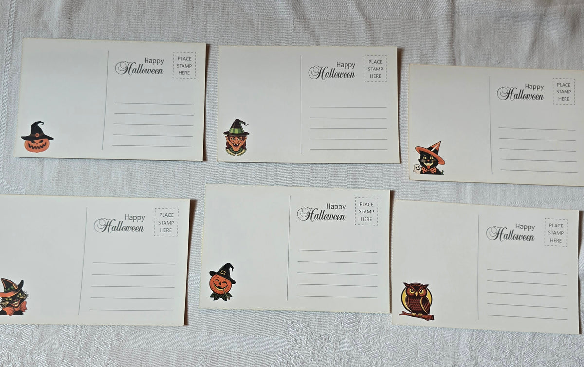 Set of 20 Vintage Style Halloween Postcards