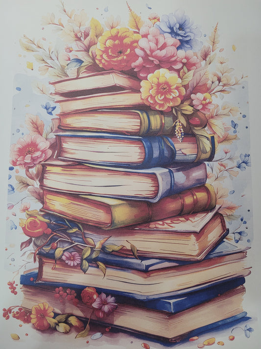 Book Stack Sublimated Transfer